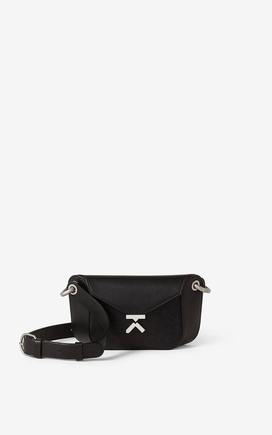 Kenzo K leather Belt Bag Black For Womens 5167ZQATB